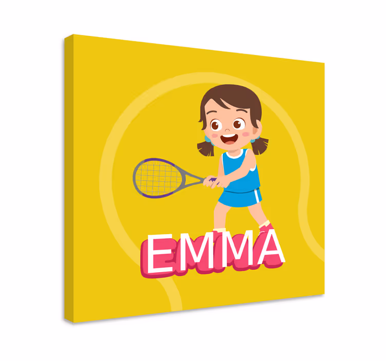 Cuadro flores tennis girl emma - TenVinilo