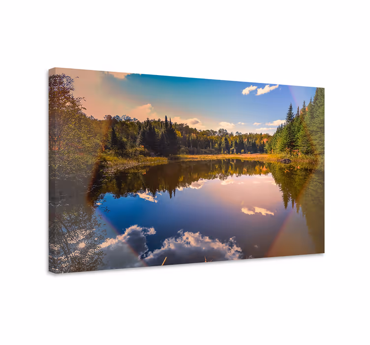 Cuadro paisajes reflejo de agua sereno - TenVinilo