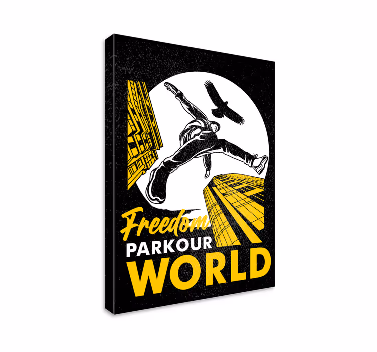 Impresión del cartel del mundo parkour - TenVinilo