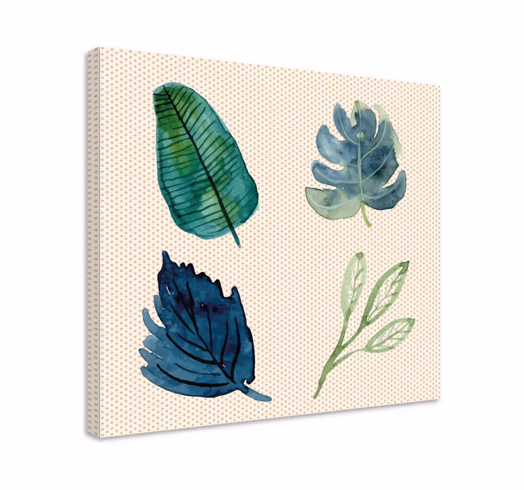 Cuadro para salón hojas tropicales - TenVinilo