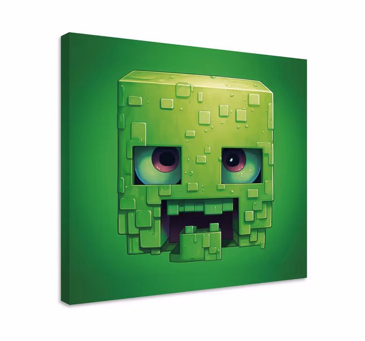 Cuadro decorativo videojuego personaje de arte pixel escalofriant - TenVinilo