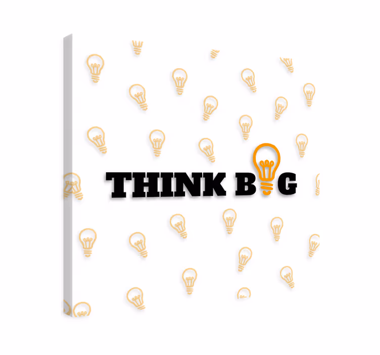 Cuadro frase motivadora think big - TenVinilo