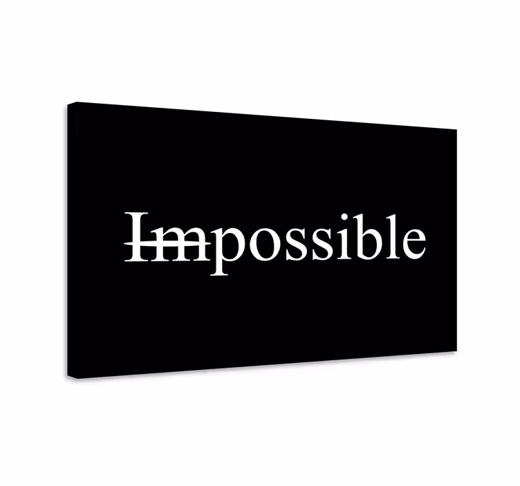 Cuadro frase motivadora imposible palabraPalabra imposible - TenVinilo