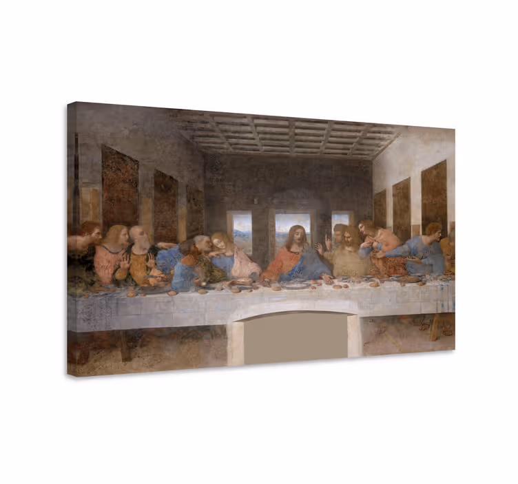 Cuadro artístico la Última Cena es una pintura mural de la escuel - TenVinilo