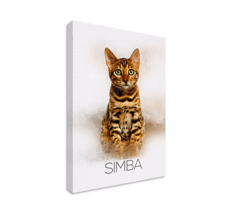 Cuadro personalizable retrato de mascota - TenVinilo