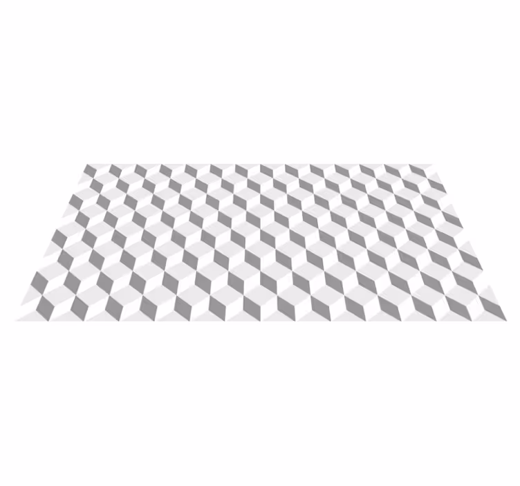 Alfombra vinílica cocina cubos grises - TenVinilo