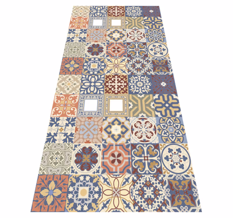 Alfombra vinílica cocina hidráulico multicolor - TenVinilo