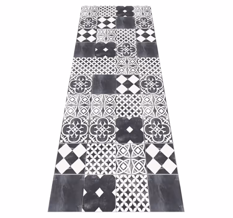 Alfombra vinílica cocina ardesia de cemento - TenVinilo
