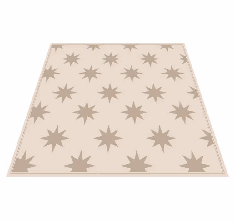 Alfombra vinílica cocina motivo beige estrellado - TenVinilo