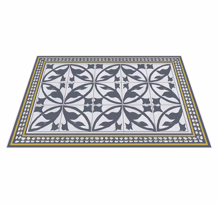 Alfombra vinílica salón estilo encaustico - TenVinilo