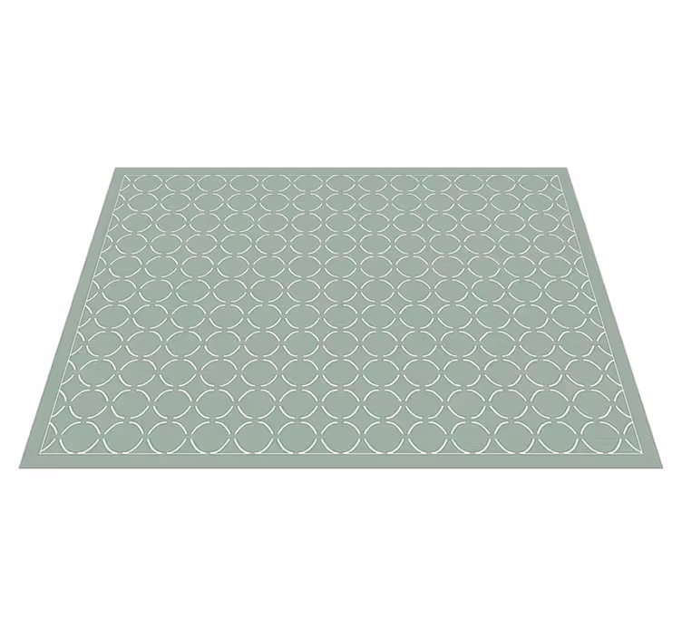 Alfombra vinílica cocina celadón apagado en rejilla - TenVinilo