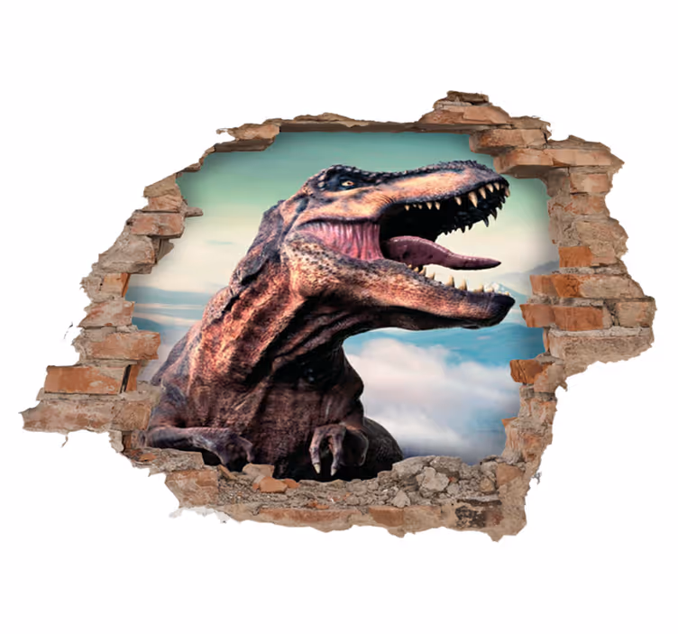 Alfombra vinílica de animales t-rex 3d realista - TenVinilo