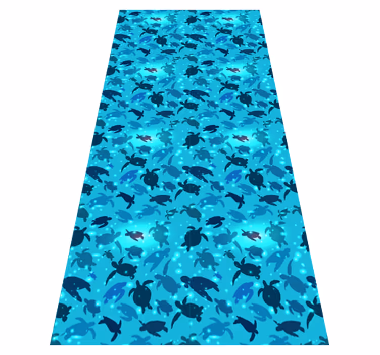 Alfombra vinílica de animales tortugas nadando - TenVinilo