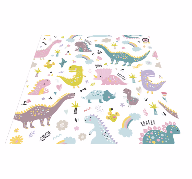 Alfombra vinílica de animales dinosaurio kallax - TenVinilo