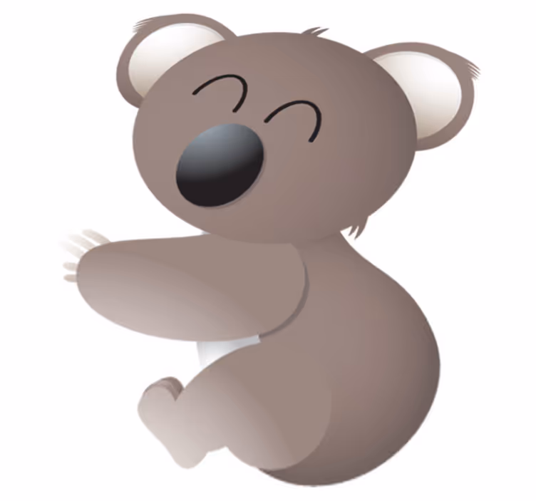Alfombra vinílica de animales koala feliz - TenVinilo