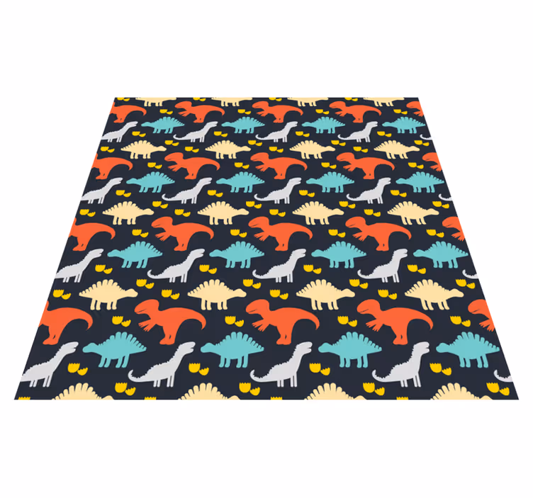 Alfombra vinílica de animales con patrón de dinosaurios - TenVinilo