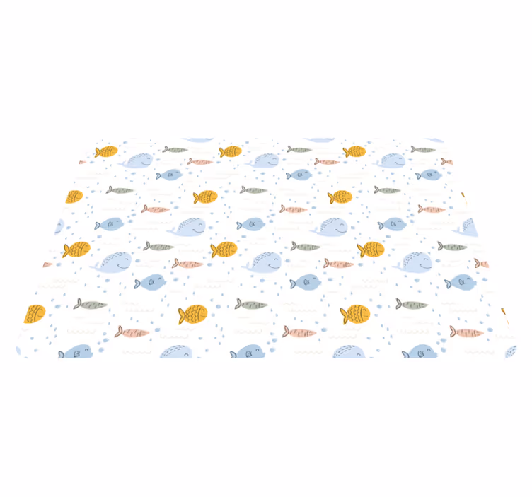 Alfombra vinílica de animales peces de colores - TenVinilo
