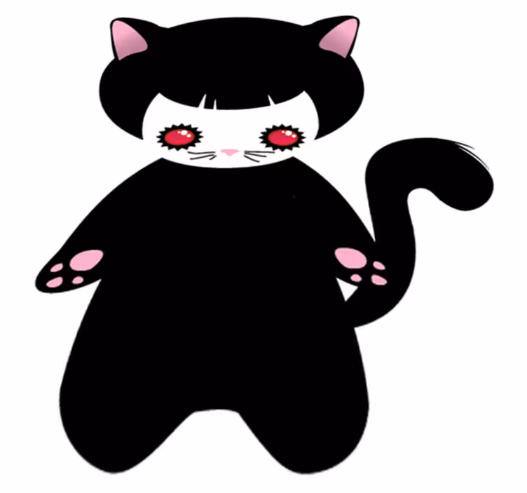 Alfombra vinílica de animales gato bebé monstruo - TenVinilo