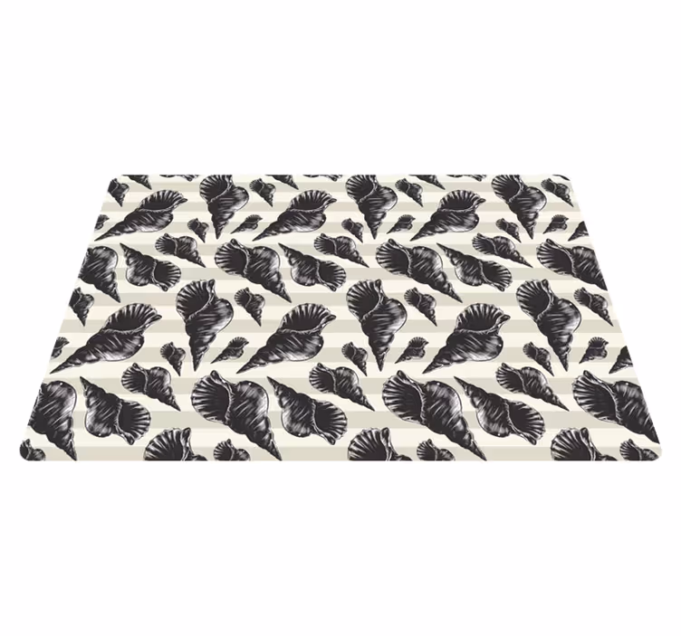 Alfombra vinílica de animales con conchas marinas vintage - TenVinilo