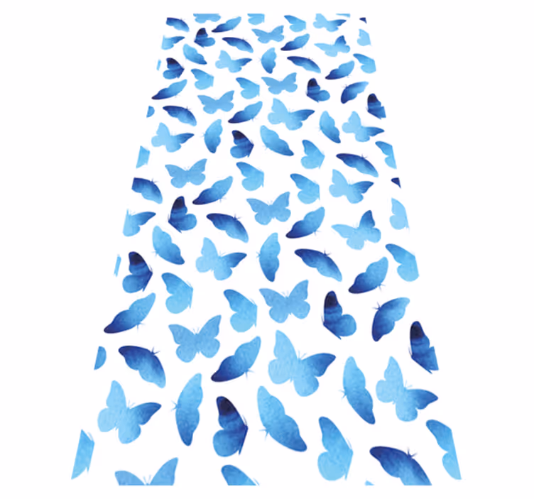 Alfombra vinílica de animales mariposas pintadas - TenVinilo