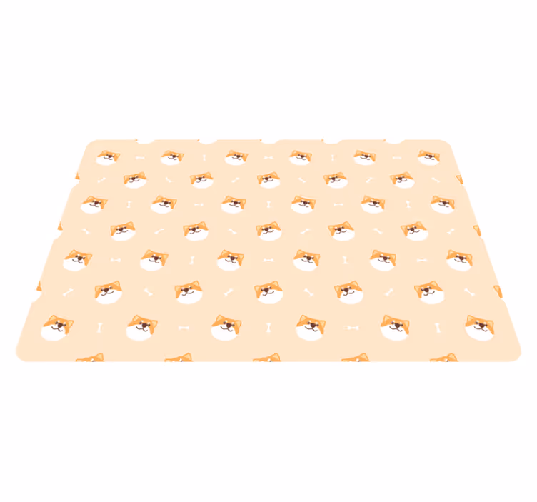 Alfombra vinílica de animales cara de perro linda - TenVinilo
