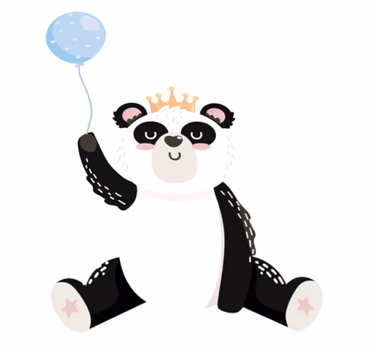 Alfombra vinílica de animales panda adorable - TenVinilo