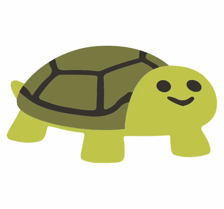 Alfombra vinílica de animales tortuga sonriente linda - TenVinilo