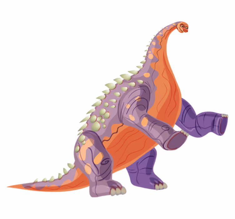 Alfombra vinílica de animales personaje dino colorido - TenVinilo