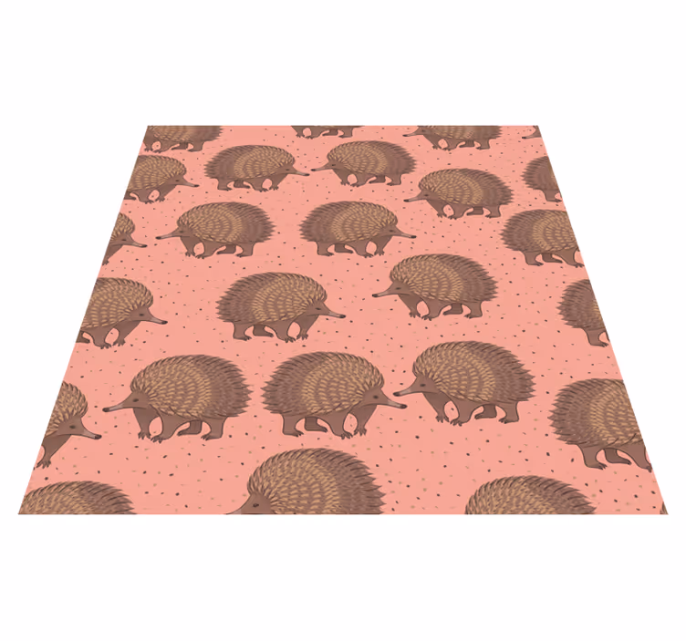 Alfombra vinílica de animales fondo de erizos - TenVinilo