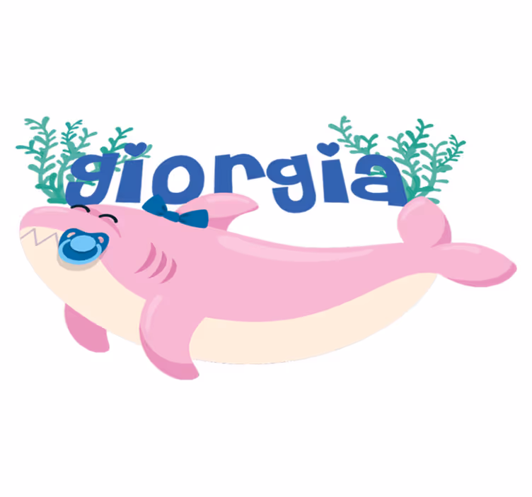 Alfombra vinílica de animales diseño de tiburón feliz - TenVinilo