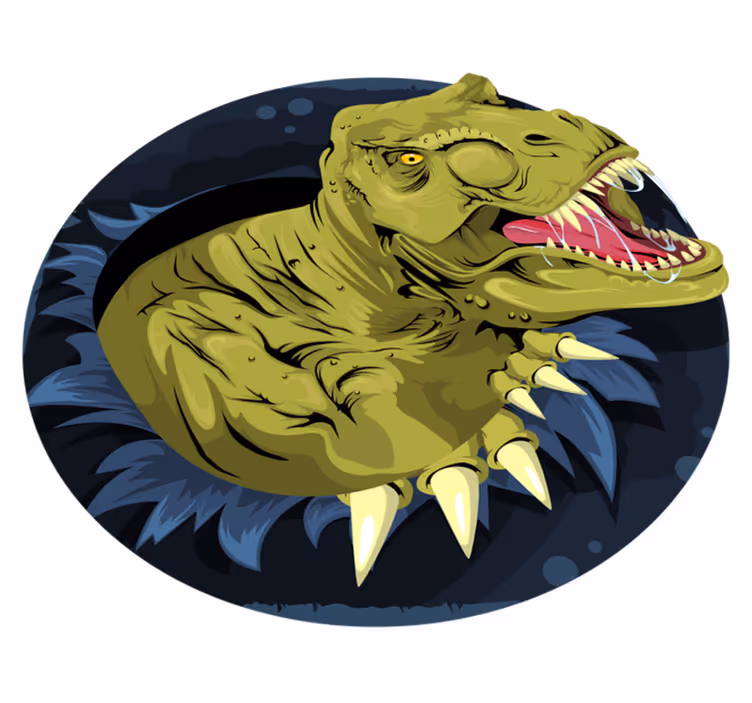 Alfombra vinílica de animales cabeza de tyrannosaurus rex - TenVinilo