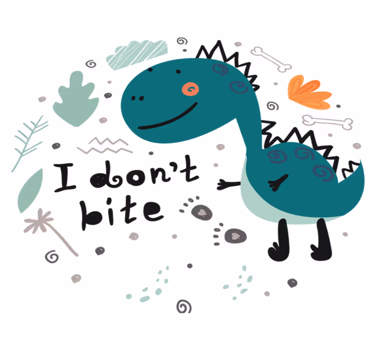 Alfombra vinílica de animales dinosaurio amigable - TenVinilo