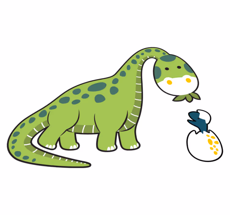 Alfombra vinílica de animales dinosaurio adorable - TenVinilo