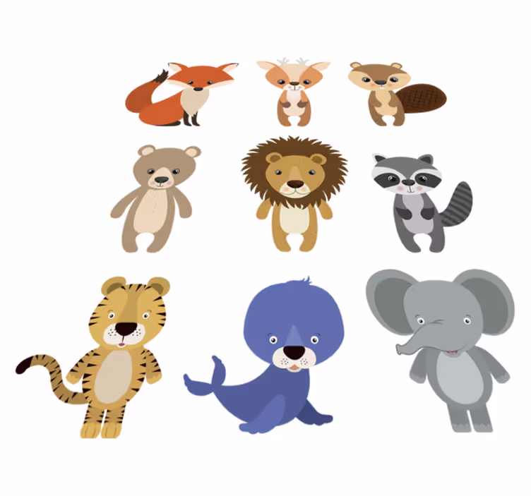 Alfombra vinílica de animales decoración infantil - TenVinilo