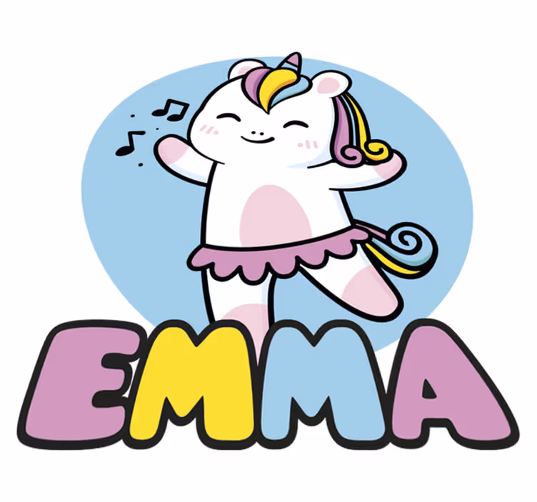 Alfombra vinílica de animales ballerina unicornio - TenVinilo
