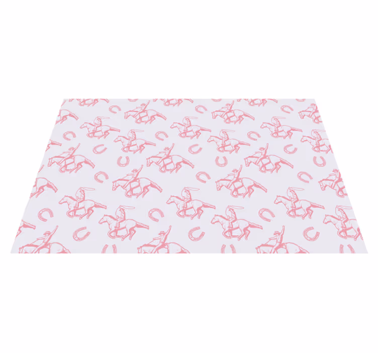 Alfombra vinílica de animales diseño caballo rosa - TenVinilo