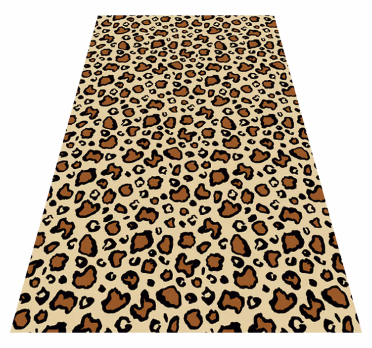 Alfombra vinílica de animales estampado leopardo clásico - TenVinilo