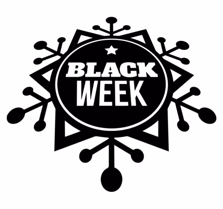 Alfombra vinílica black friday copo de nieve semana - TenVinilo