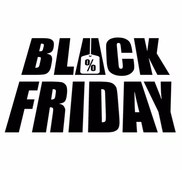 Alfombra vinílica black friday fondo blanco simple - TenVinilo