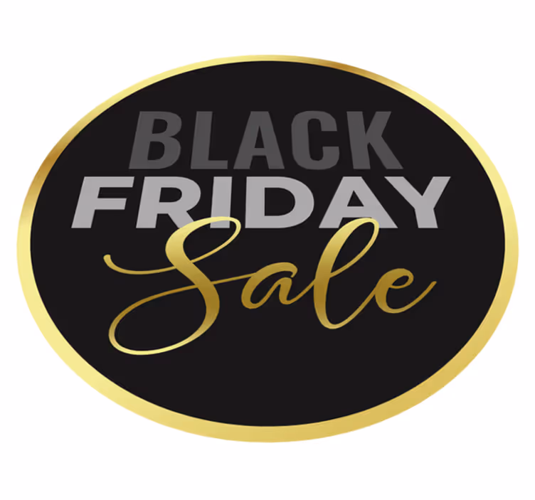 Alfombra vinílica black friday fondo dorado - TenVinilo