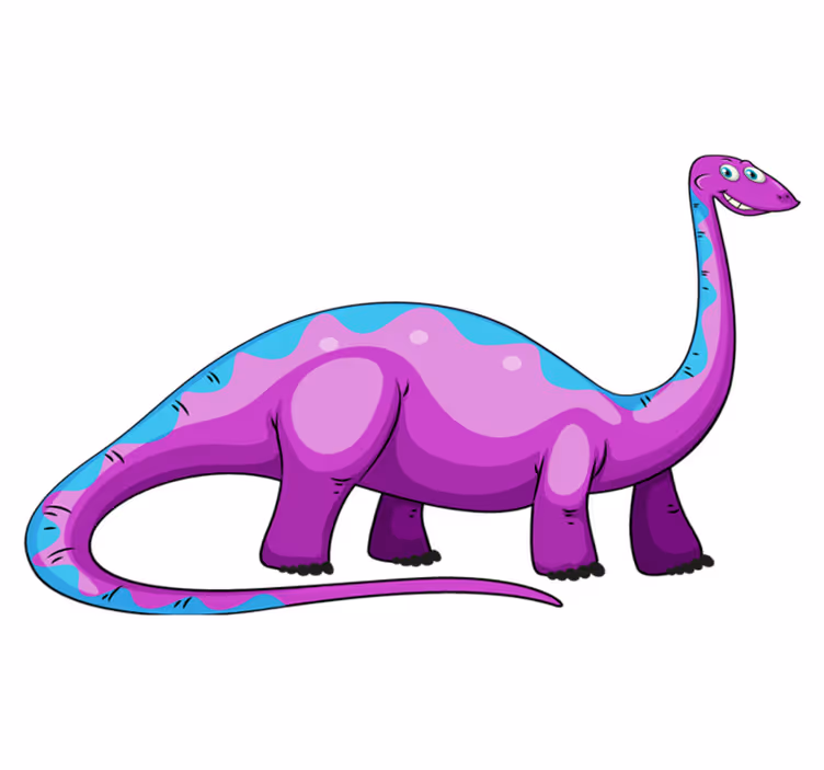 Alfombra vinílica de animales dinosaurio púrpura juguetón - TenVinilo