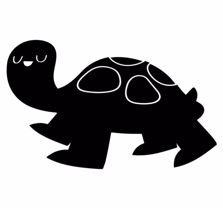 Alfombra vinílica de animales tortuga negra gigante - TenVinilo