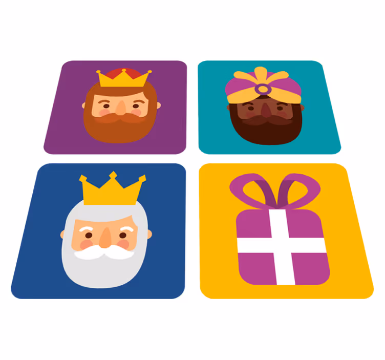 Alfombra vinílica navidad pack de los tres reyes - TenVinilo