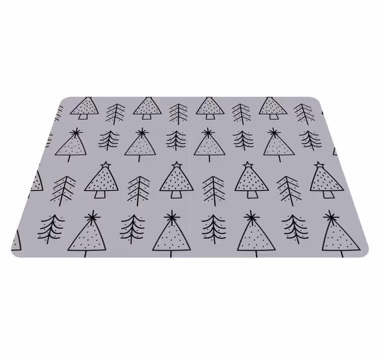 Alfombra vinílica navidad árboles de navidad estampados - TenVinilo