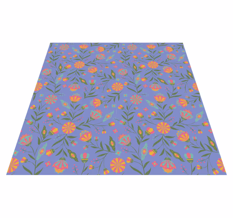 Alfombra vinílica flores diseño encantador para niños - TenVinilo