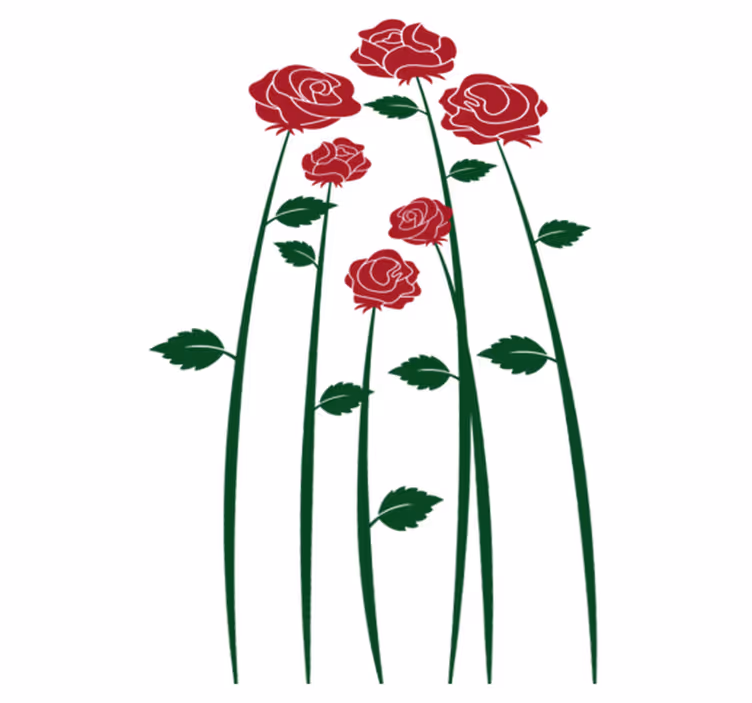 Alfombra vinílica comedor rosas rojas - TenVinilo