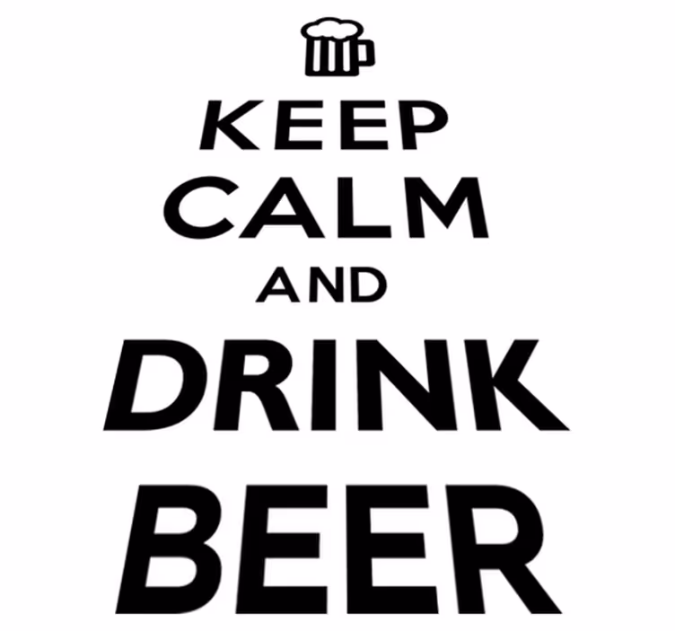Alfombra vinílica cocina calma y disfruta una cerveza - TenVinilo