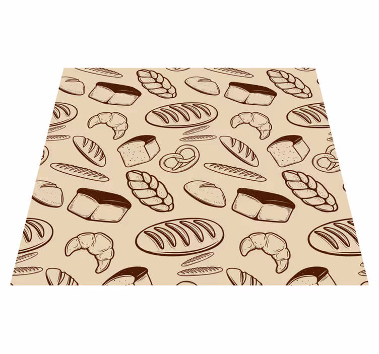 Alfombra vinílica cocina panadería sin costuras - TenVinilo