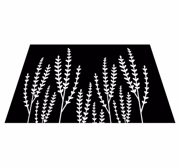 Alfombra vinílica baño picos en blanco y negro - TenVinilo