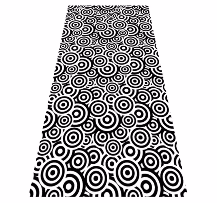 Alfombra vinílica baño patrón circular - TenVinilo
